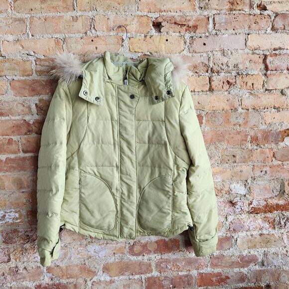 Calvin Klein Light Green Detachable Hooded Jacket - Picture 1 of 11